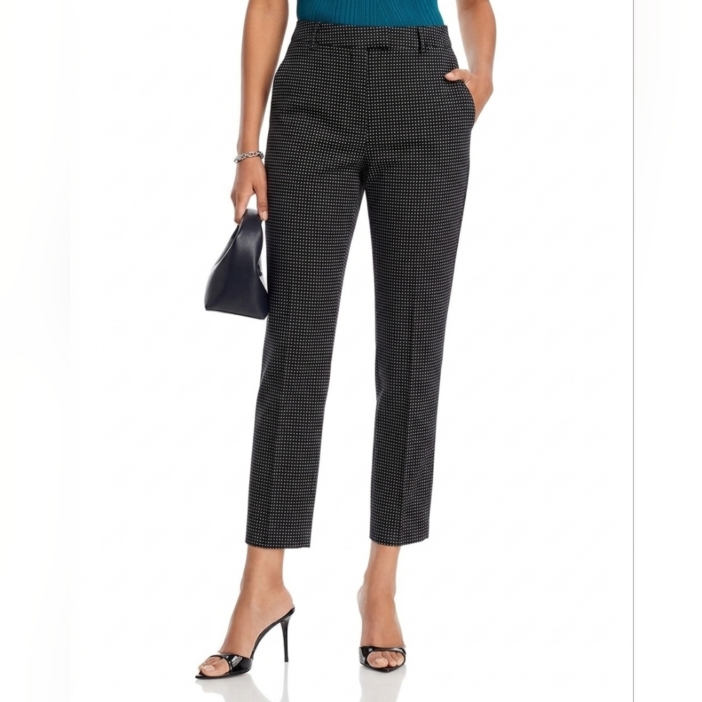 Hugo Boss Navy Blue Polka Dot Slim Fit Pants Size 4